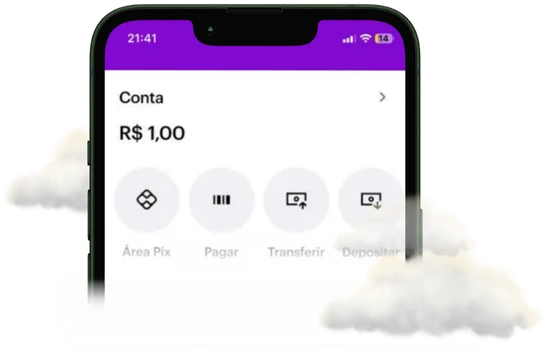 Conta com R$1,00