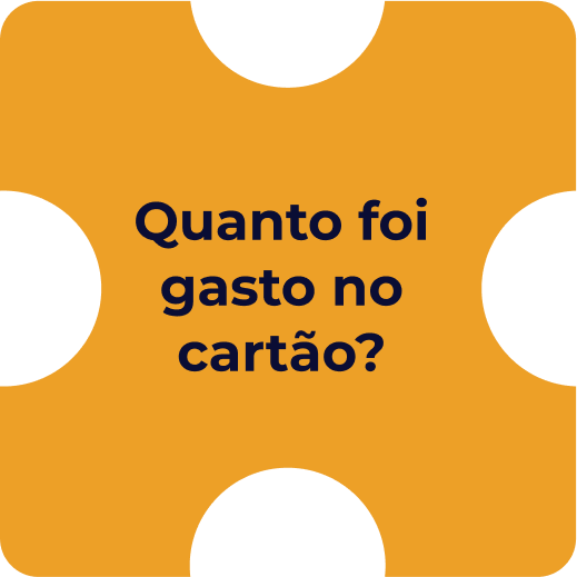 Quanto foi gasto no cartão?